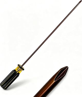 Extra langer Kreuzschlitzschraubendreher, 5 x 300 mm, S2-Stahl, magnetisch, wärmebehandelt, für Nähmaschinen und Reparaturen zu Hause