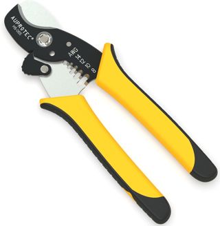 AUPROTEC Kabelschere bis 35 mm² mit integrierter Abisolierzange 2,5-10 mm² Kabelschneider Kabel Zange Schneidezange