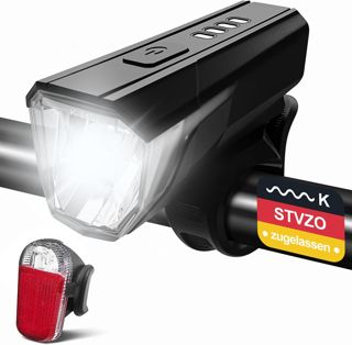 LED Fahrradlicht Set, Aufladbar, Wasserdicht Fahrradbeleuchtung