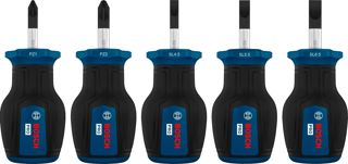 Bosch 5x PRO Stubby-Schraubendreher-Set PZ/SL, 5-tlg. (Zubehör Handwerkzeug)