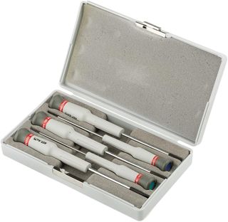 FACOM Schraubendreher Micro-Tech Schlitz und Pozidrive, im Kasten, 5-teilig, 1 Stück, AEF.J5