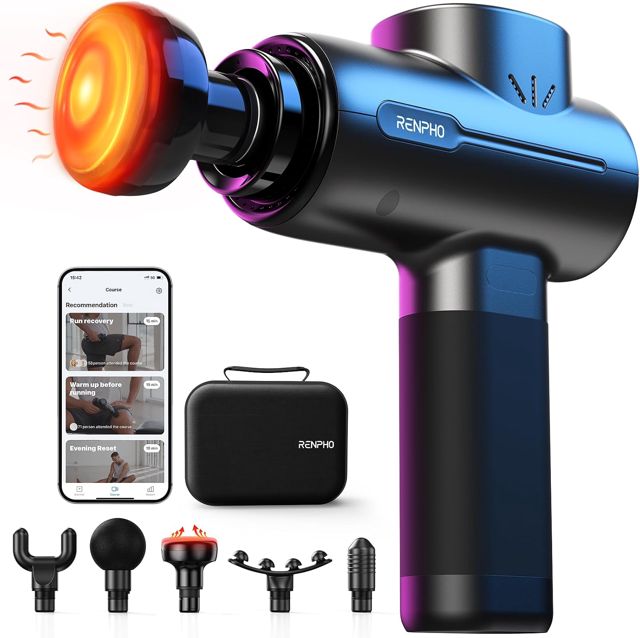 RENPHO Massagepistole mit Wärmefunktion, Bluetooth und App mit Tutorial