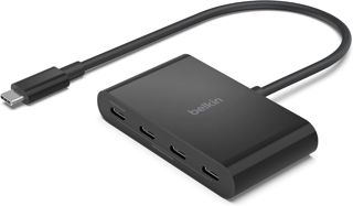 Belkin USB Hub, 5 in 1 USB C Adapter mit HDMI Anschluss, 4K 60Hz, 100W Power Delivery, Schneller Datentransfer mit 10 Gbit/s, USB-C Dockingstation – Kompatibel mit MacBook, iPad Pro, Chromebook usw.