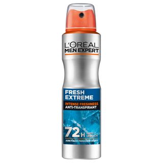 L'Oréal Paris, Men Expert, Fresh Extreme 72H Anti-Transpirant Deospray, mit Ultra-Cooling-Effekt, intensiver Schutz gegen Geruch, Aerosol, 6 x 150ml