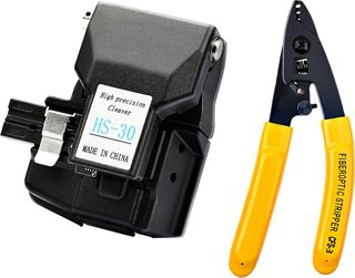 Glasfaser-Hackmesser HS-30 Faserschneider CT-30 125 um ~ 3 mm Lichtwellen-Abisolierzange CFS-3