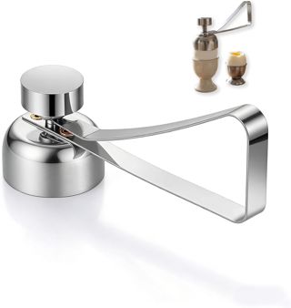 Eierschneider Spülmaschinenfest Eierköpfer Edelstahl, Eierpiekser Eierstecher für Weiches und Hartgekochtes Ei, Metall Eieröffner Eierschale Cutter