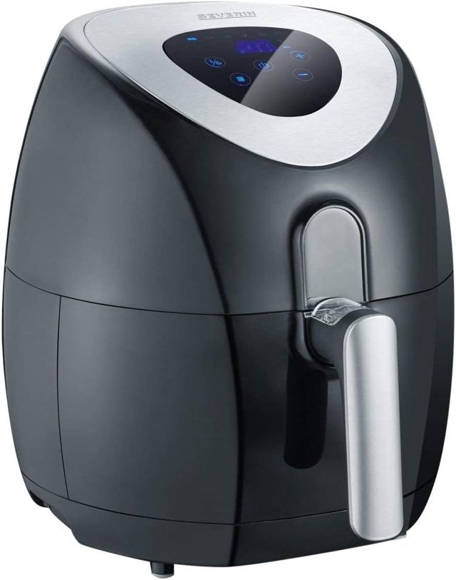 Severin Heißluftfritteuse Single XXL, 7L, 11 Automatik-Programme, Touch-Display, vielseitige Zubereitung, Memory-Funktion, Warmhaltefunktion, Antihaftbeschichtung, 1700W, schwarz, FryLight, FR 2462