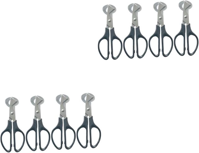Alipis 8stücke Teiliges Edelstahl Wachteleierschneider Mit Ergonomischen Griffen Praktische Eierschneider Für Müheloses Öffnen Und Trennen Von Eiern Für Zuhause Und Picknicks