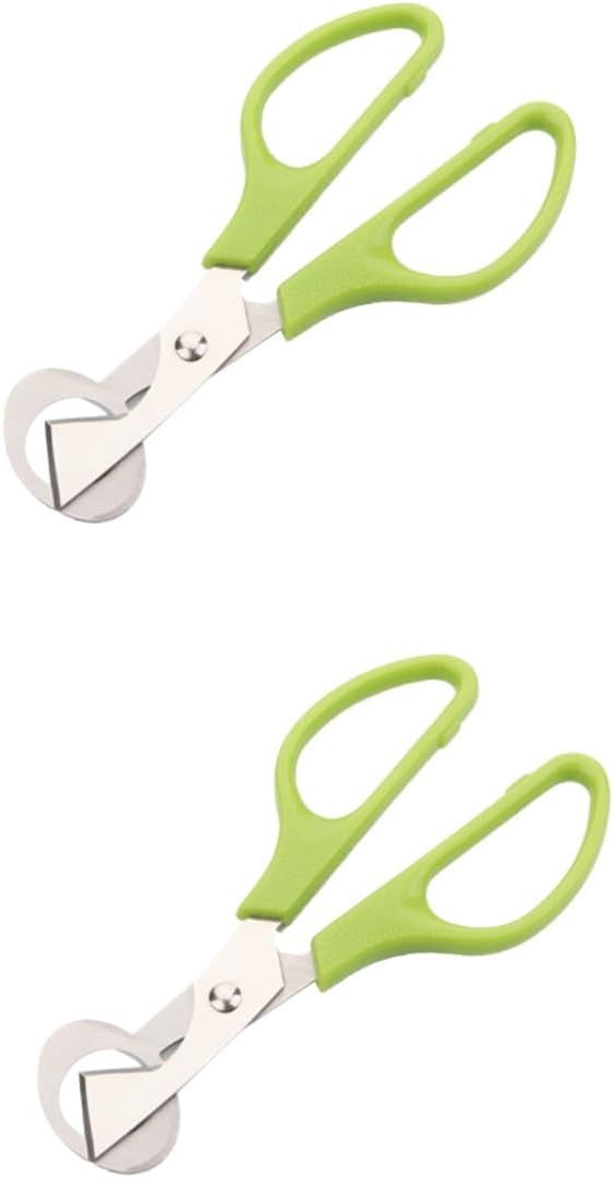Amosfun 2St Ei-Cracker eierschere Eierschneider Küche Eierschalenschere Wachtel Eierschalenöffner Eierschalenschneider Hersteller Eieröffner Eierschalenknacker