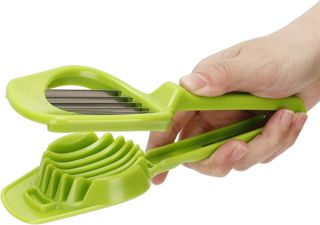 Eierschneider, Eierschneider für hartgekochte Eier, Kleiner Egg Slicer, Tragbarer Eierschneider, Mehrzweck Obst und Eierschneider mit Edelstahlklingen Home Kitchen Bar Tool für Eier, Kiwi, Erdbeeren