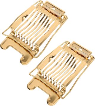2 Stück Eierschneider aus Edelstahl für Eier und Weiches Obst, Gold