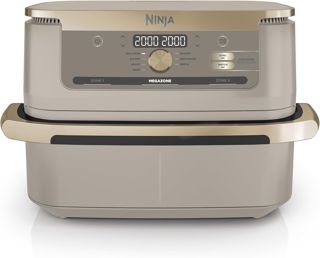 Ninja Foodi FlexDrawer Heißluftfritteuse, Dual Zone, 10,4 L, Stone Gold