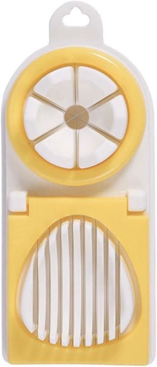 Eierschneider Cutter für Gekochte Eier und Kiwi, Gelb, Edelstahl