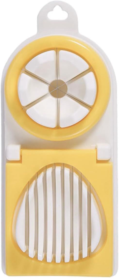 Eierschneider Cutter für Gekochte Eier und Kiwi, Gelb, Edelstahl
