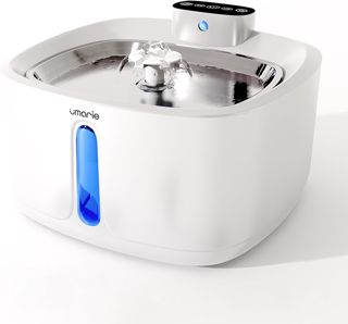 Katzenbrunnen Kabellos Edelstahl mit Bewegungsmelder - 3,2L Leiser Trinkbrunnen für Katze & Hunde (25dB), 4000mAh Akku, Aktivkohlefilter, 3 Wasserfluss-Modi