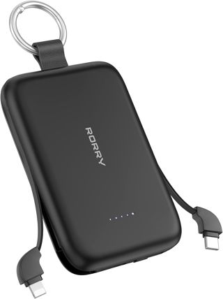 RORRY CharmGo 10000mAh Powerbank, Klein Power Bank PD 30W Schnellladen