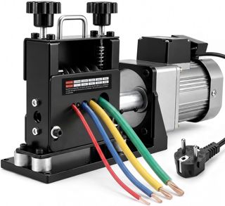 60W Automatisch Abisolierwerkzeug - 6 Löcher kabelschälmaschine, Elektrische Abisoliermaschine für Kabel von 3-17 mm, for Copper Wires, Aluminum Wires, 5 Drähte Gleichzeitig Abisolieren