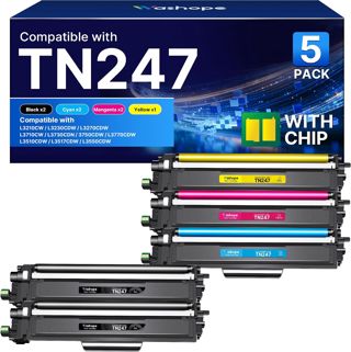 TN247 TN-243CMYK Toner Kompatibel für Brother MFC L3750CDW TN243 (5er-Pack)