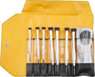 BERNSTEIN Uhrmacher-Mikro-Schraubendreher Satz 6-tlg Schlitz 0,6/1,0/1,5 mm & Kreuzschlitz PH0000 / PH000 / PH00, Uhrmacherwerkzeug Set, Für Uhren, Brillen, Reparatur, Made in Germany