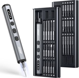 JOREST Mini Elektro Schraubendreher Set, 38 in 1Magnetische Präzisions Schraubendreher Kit, Reparatur-Werkzeugsatz für iPhones, Laptops, Drohnen; Geschenke für Männer;Geburtstagsgeschenk für den Vater
