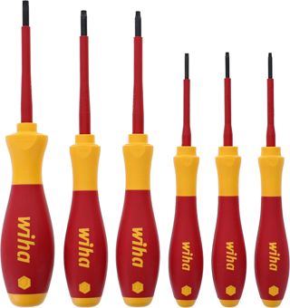 Wiha 32590 Torx-Schraubendreher-Set, isoliert, SoftFinish, 6-teilig