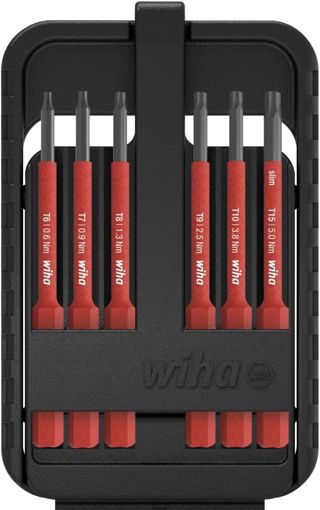Wiha Bit Set slimBit electric TORX® 6-tlg. I inkl. slimBit-Box I flexibel, kompakt, mobil I VDE geprüft (43153)