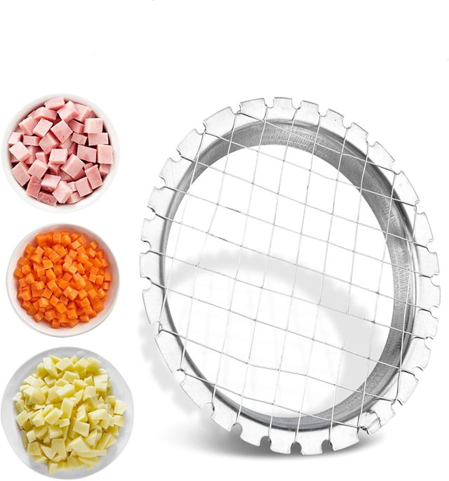Eierzerkleinerer Edelstahl,Obstwürfel Schneider,Salatschneider Gekochter Tomatenschneider Kartoffelschneider Pilzschneider,Küchenutensilien Gadget,Würfelschneider für Eier und Gemüse für Salat