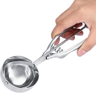 Jiawu Edelstahl Eisportionierer mit Auslöser, 4 Cm, für Eiscreme (6CM)
