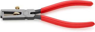 KNIPEX Abisolierzange mit Öffnungsfeder, universal mit Kunststoff überzogen 160 mm, 11 01 160 (Packung mit 2)