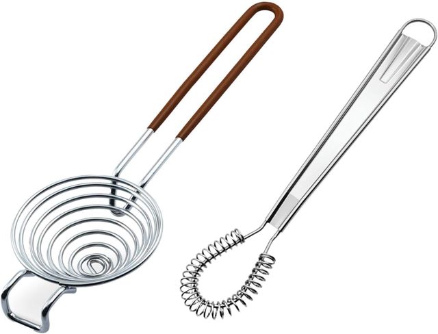 2 Stück Küchenbackwerkzeuge, Eiweißseparator Und Minimixer, Lebensmittelqualität Aus Edelstahl 304, Bequemes Und Schnelles Schlagen Von Eiern.