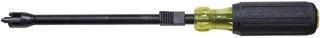 Klein Tools 32215 Schlitzschraubendreher, 17,8 cm Länge mit gepolstertem Griff, schwarz, 1/4 Zoll