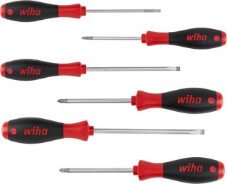 iha Schraubendreher Set SoftFinish® (26113) 6 tlg. I Schraubenzieher Satz für Alltag, Handwerk, Industrie I Schraubwerkzeug Schlitz/Kreuz