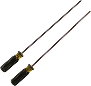 300mm extra langer Kreuzschlitz PH und Flachblatt-Schraubendreher, 2 Packungen 5mm magnetischer Schraubendreher für Nähmaschine, Auto, DIY-Handwerkzeug