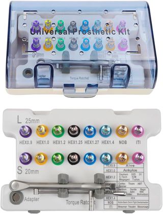 Universelles Implantat-Prothesen-Set, buntes Prothesenwerkzeug, 10–70 Ncm, Implantat-Treiber mit 16 Schraubendrehern