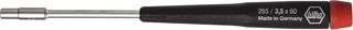Wiha 96535 Steckschlüssel metrischer Schraubendreher mit Präzisionsgriff, 3,5 x 60 mm