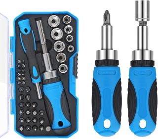 44-in-1 Magnetisches Schraubendreher-Set, Multi-Schraubendreher-Steckschlüssel-Bit-Set, Handwerkzeug mit Aufbewahrungskoffer