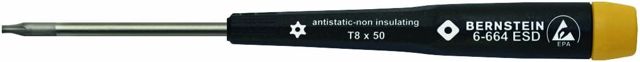 Bernstein Werkzeug Torx-Schraubendreher, T 8 mit Loch mit ableitfähigem Heft, 6-664 L