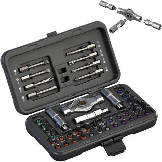 42-in-1 Magnetisches Schraubendreher-Set, Multi-Bit-Magnetschraubendreher-Set mit Abnehmbarem Ratschengriff, Griff Ratschen-Schraubendreher-Set mit 40 Bits, Präzisions-Reparatur-Werkzeug-Set