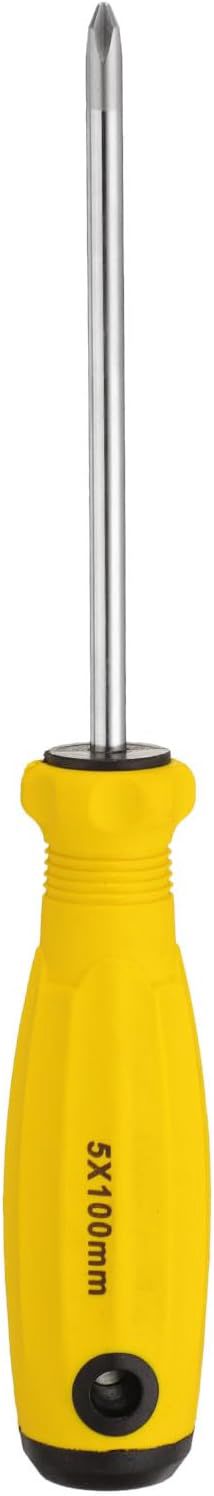 QUARKZMAN PH2 Phillips Schraubendreher 250mm Länge Schraubenzieher Magnetische Screwdriver CR-V mit Ergonomischem Griff für DIY-Reparaturen, Gelb