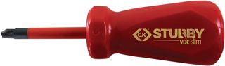 C.K T48343-2 VDE slim Schraubendreher, kurz, PZ2 x 45 mm, Rot