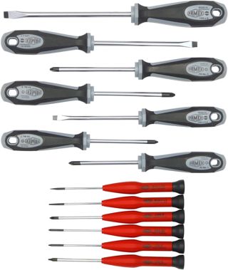 Famex Werkzeug 7746-13 Sparset Schraubendreher für Werkstatt Elektronik/Feinmechanik, 13-teilig