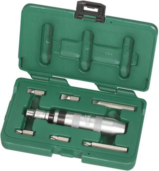 SATA ST09602SJ Hand Schlagschraubendreher, Hand-Schlagschrauber, Schraubenlöser Satz zum Lösen oder Entfernen festsitzender 8 Tlg.