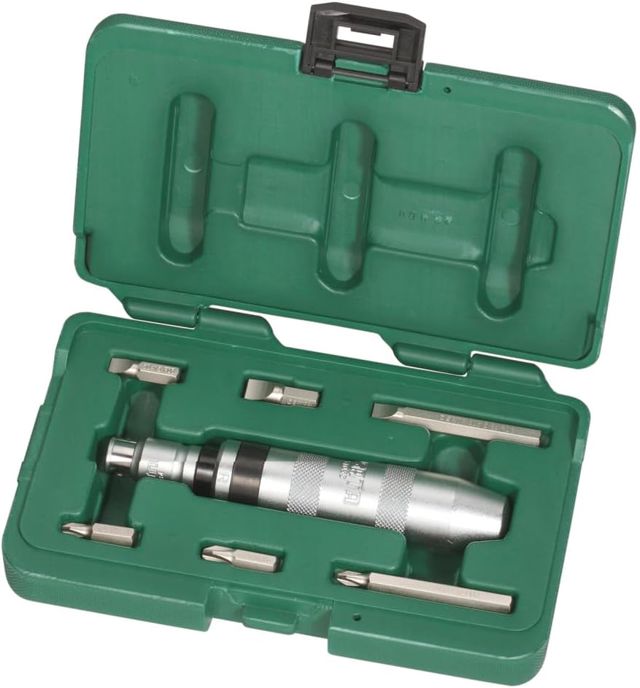 SATA ST09602SJ Hand Schlagschraubendreher, Hand-Schlagschrauber, Schraubenlöser Satz zum Lösen oder Entfernen festsitzender 8 Tlg.