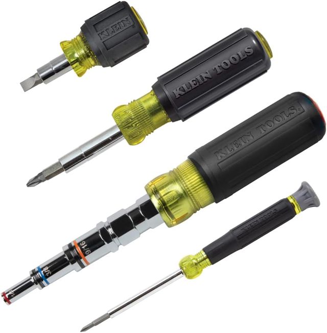 Klein Tools 80019 Werkzeugset, Multi-Bit-Schraubendreher und Muttern-Schraubendreher-Werkzeugsatz, 30 verschiedene industrielle Stärken Bits und Größen, 4-teilig
