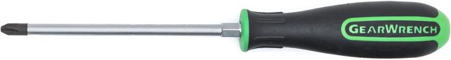 GearWrench 82698 # 7,6 x 15,2 cm Schraubendreher Phillips grün Dual Material mit Hex Nackenrolle, schwarz
