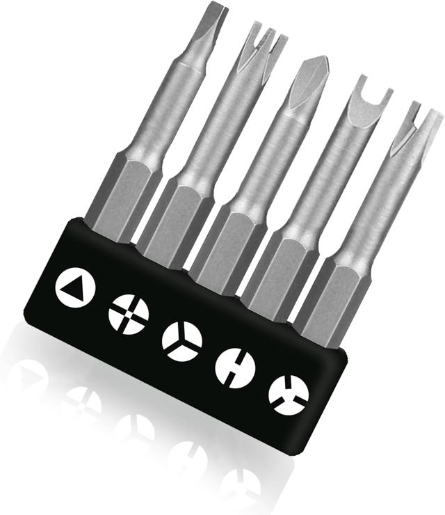 5 Stück 1/4 Zoll Spezial Bit Set, 50 MM Spezial Schraubendreher, U-Form, Y-Typ, Dreieck, Innenkreuz, Dreipunkt, für Bullensockel, für Zuhause, Arbeiter, stabiles Bohrschrauber-Zubehör