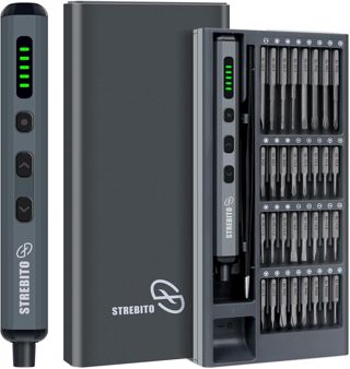 STREBITO Mini electric screwdriver Set,5 verbesserte Drehmomentstufe 70Stk