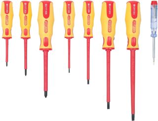 KS Tools 117.0550 ERGOTORQUE VDE Schraubendreher-Satz, PH+Schlitz, 8-tlg.