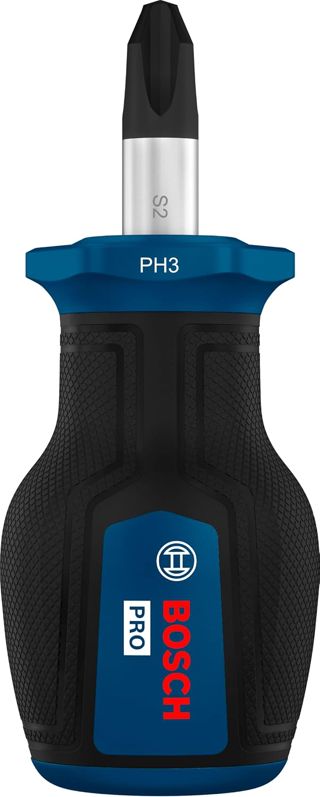 Bosch 1x PRO Stubby-Schraubendreher PH3 x 25 mm (Länge 86 mm,)