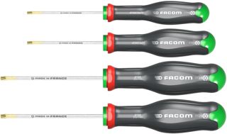FACOM Protwist Torx- und Tamper-Schraubendreher, runde Klinge aus Siliziumkarbonstahl, wärmebehandeltes Werkzeug-Set, Atxr.J4Pb, mehrfarbig, 4 Stück
